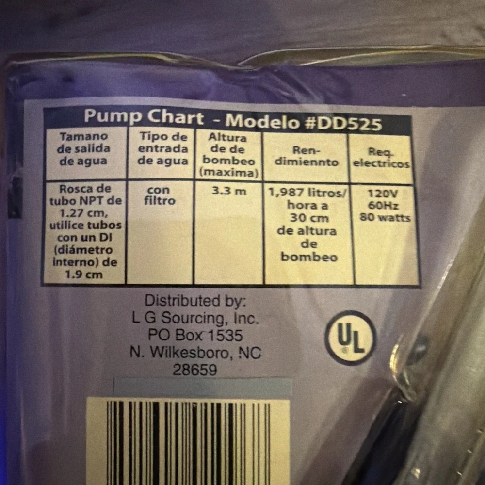 Garden Treasurers Pond Pump (DD525)